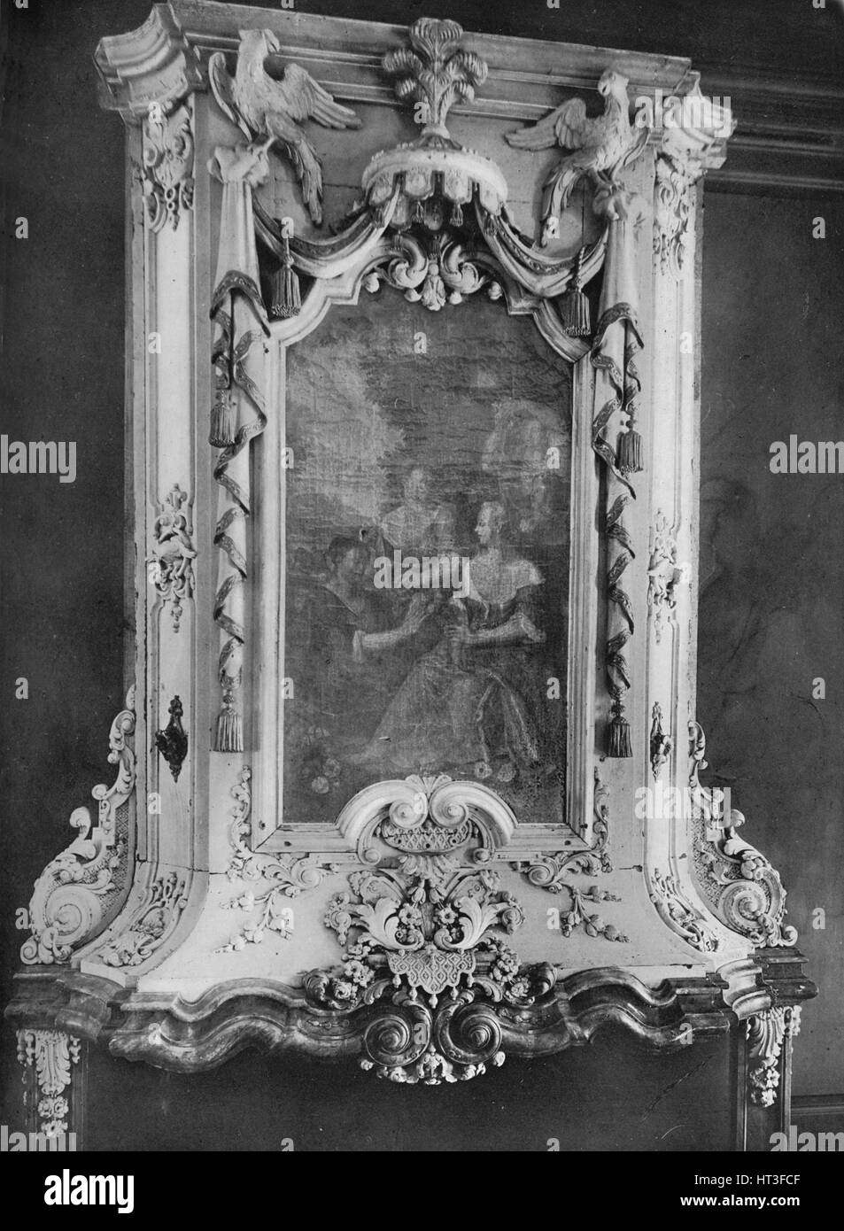 'Upper Part of Mantelpiece in the Style of Daniel Marot', 18th century, (1910). Artist: Unknown. Stock Photo