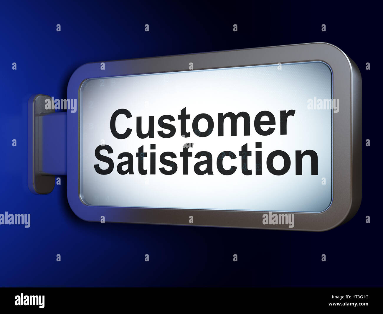 Marketing concept: Customer Satisfaction on billboard background Stock ...