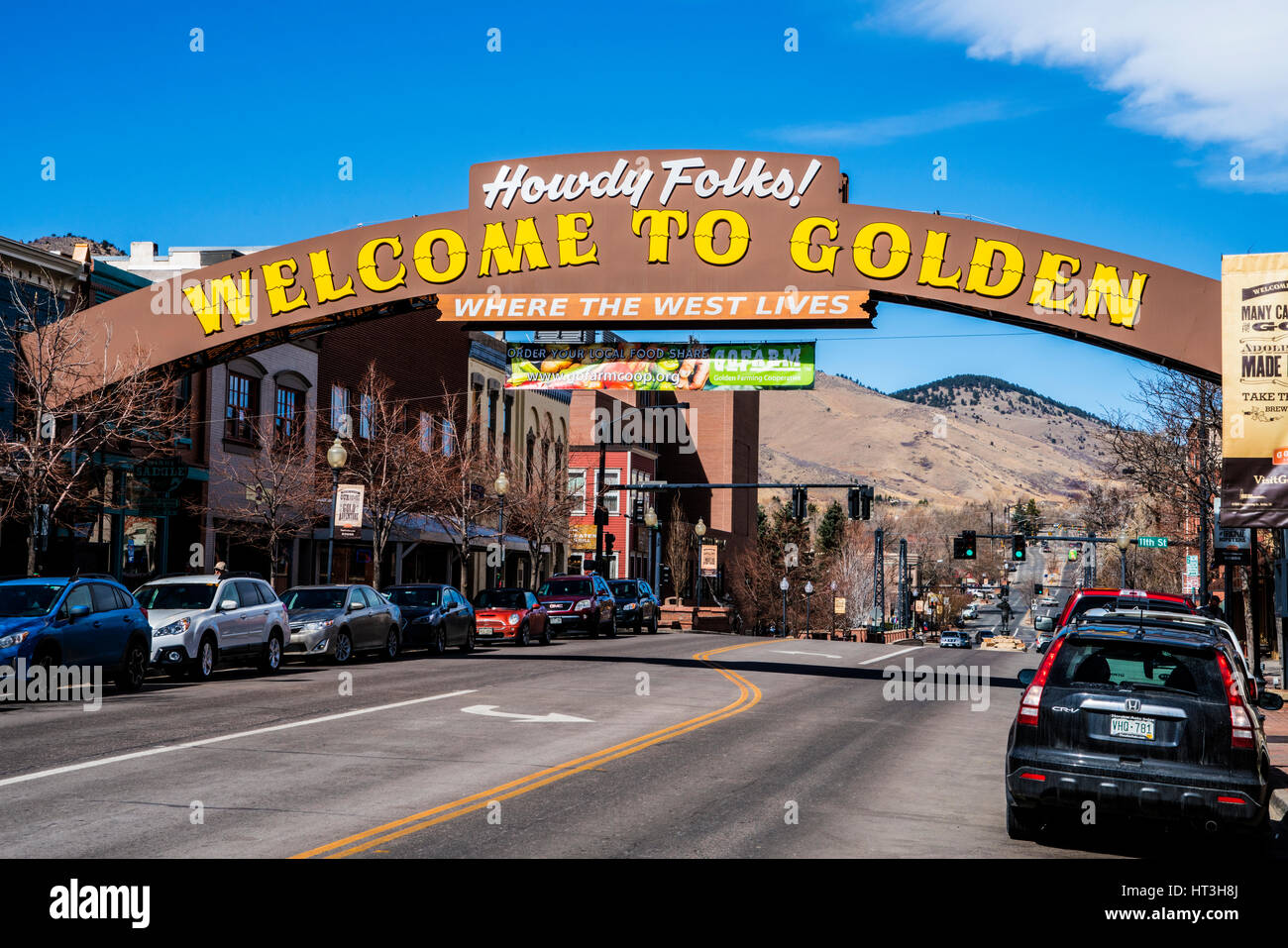 Golden colorado arch welcome hi-res stock photography and images - Alamy