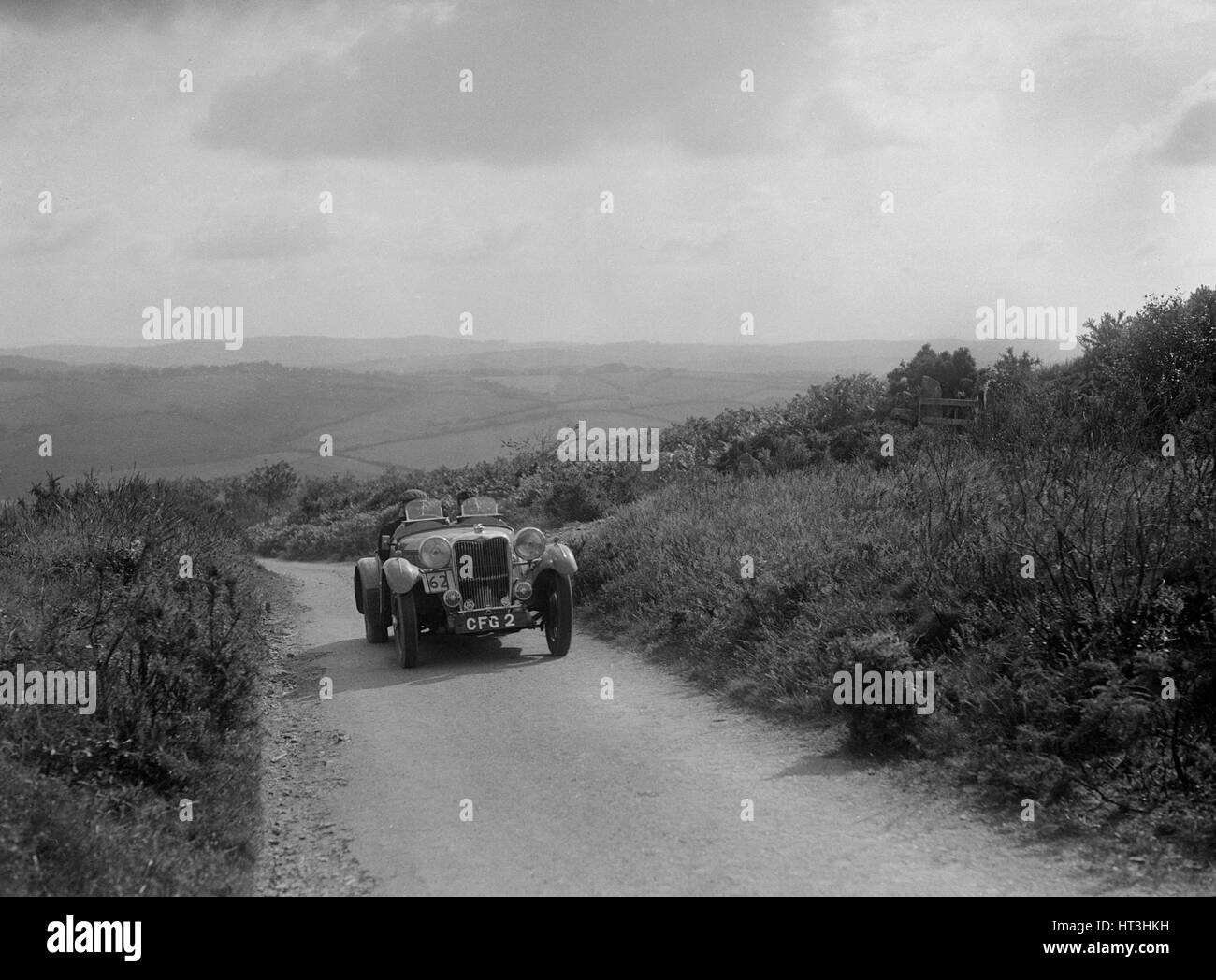 Singer of TL McDonald competing in the MCC Torquay Rally, 1938. Artist