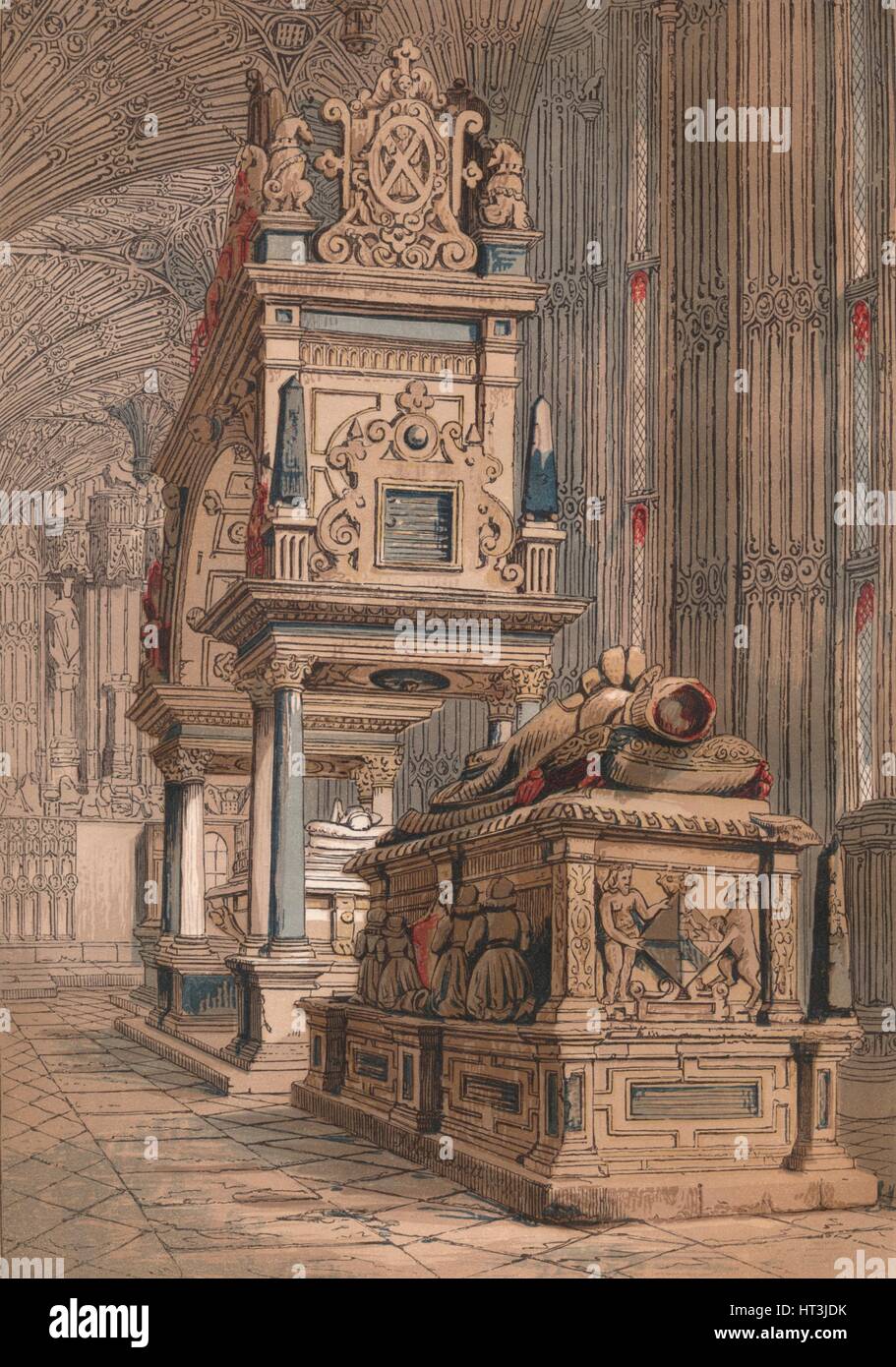 'Tomb of Queen Elizabeth', 1845. Artist: Unknown. Stock Photo