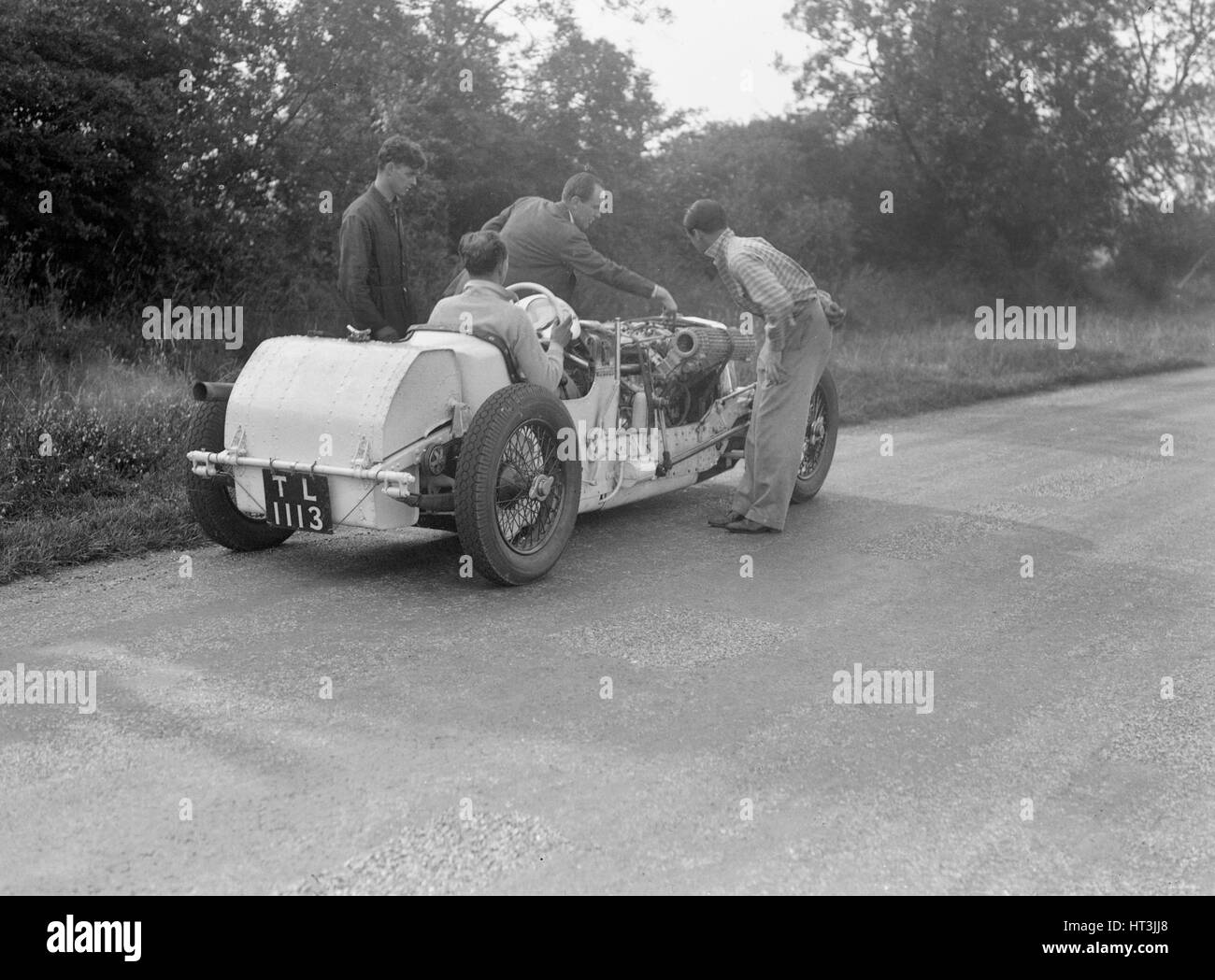 Road testing Raymond Mays' VauxhallVilliers, c1930s. Artist Bill Brunell Stock Photo Alamy