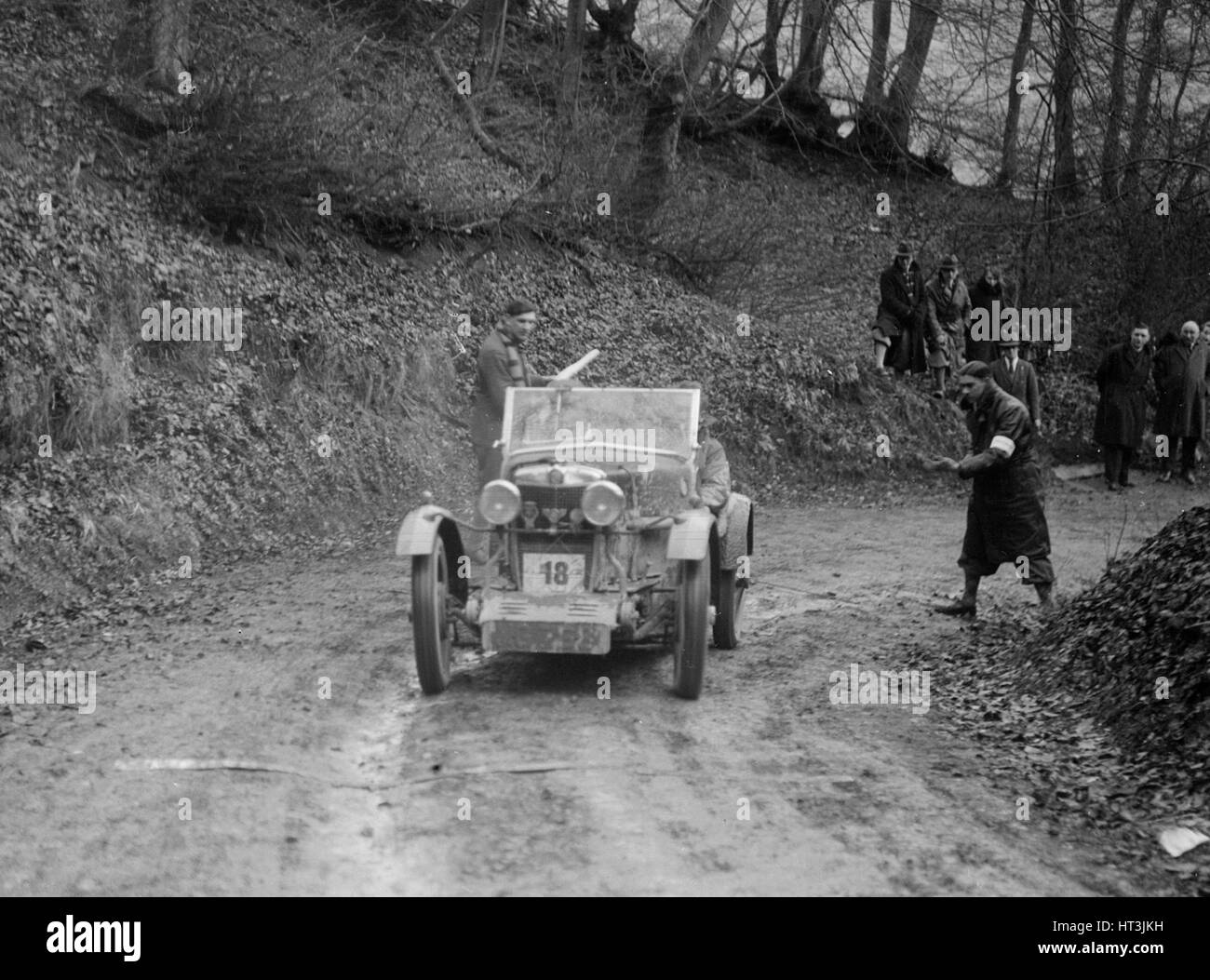 MG M Type 12/12 replica of Viscount Curzon, MG Car Club Trial, Waterworks Hill, Tring, 1931. Artist: Bill Brunell. Stock Photo