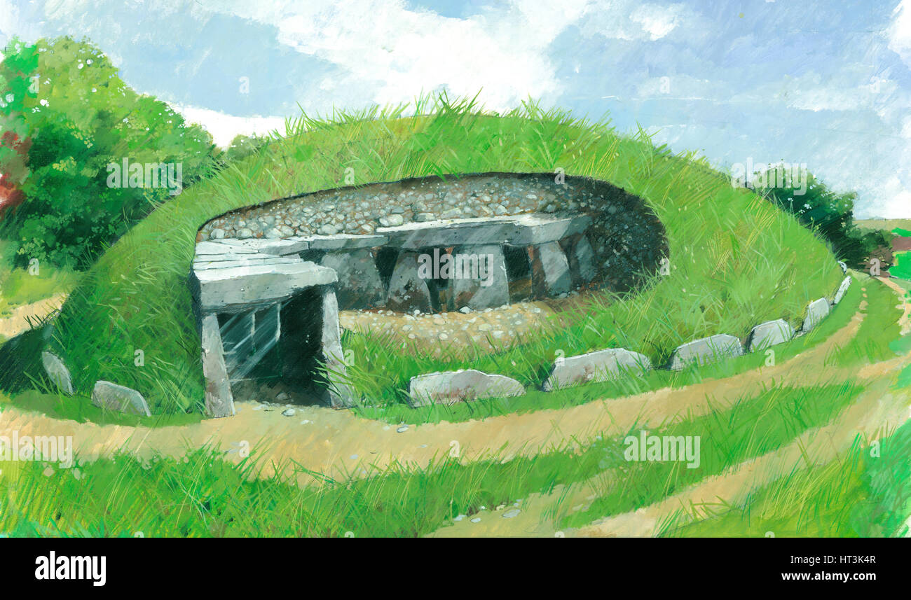 Arthur's Stone, Prehistory, (c1990-2010). Artist: Ivan Lapper. Stock Photo