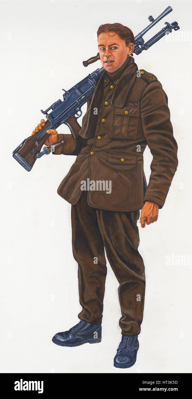Second World War Gunner, c1940s, (c1990-2010). Artist: Graham Sumner. Stock Photo