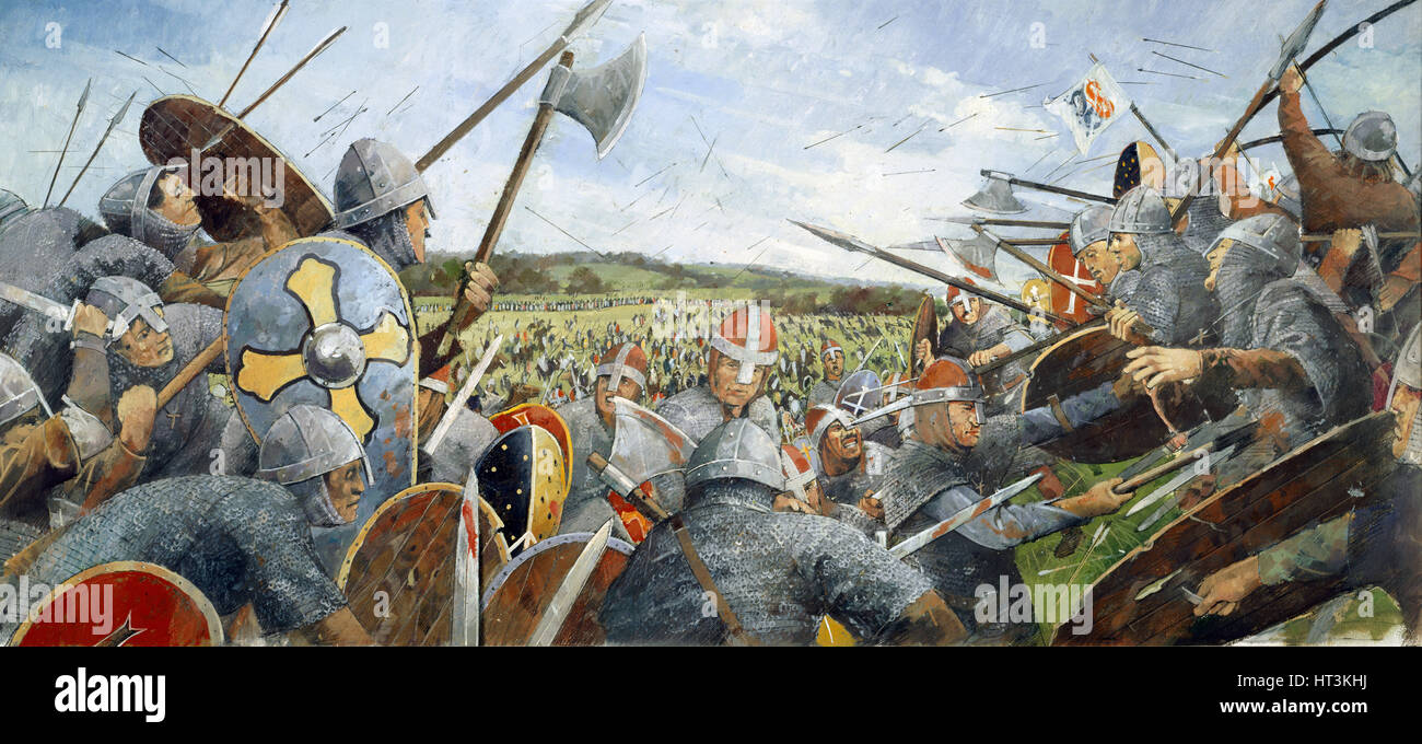 Battle of Hastings, 1066, (c1990-2010). Artist: Ivan Lapper. Stock Photo