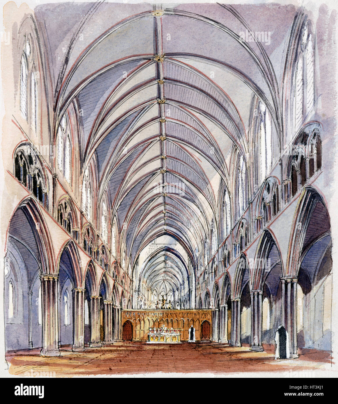 Hailes Abbey, c13th century, (c1990-2010). Artist: Terry Ball. Stock Photo