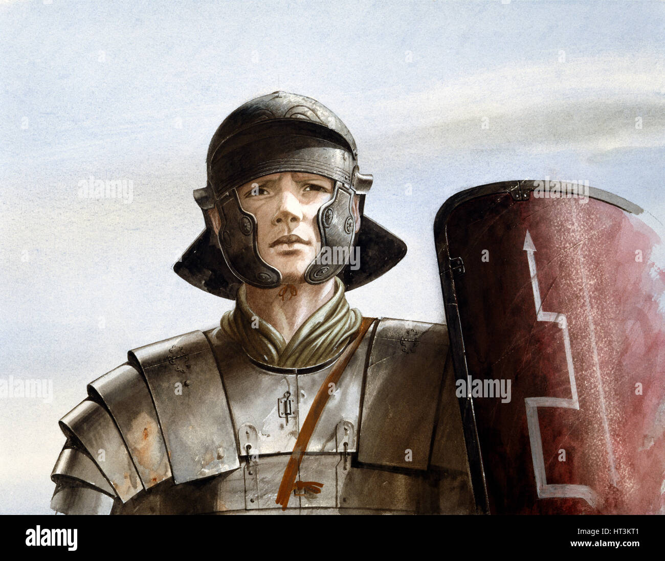 Roman soldier shield hi-res stock photography and images - Alamy