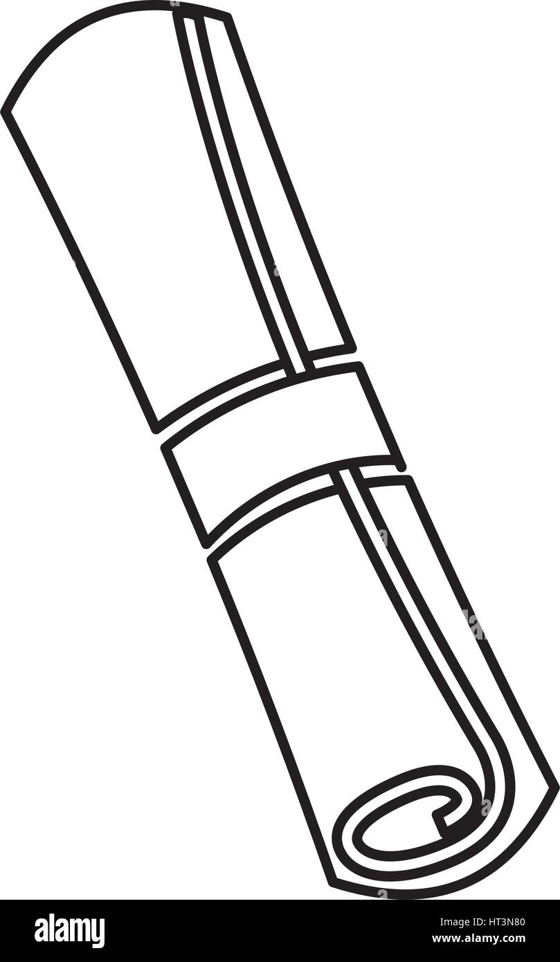 diploma silhouette isolated icon Stock Vector Image & Art - Alamy