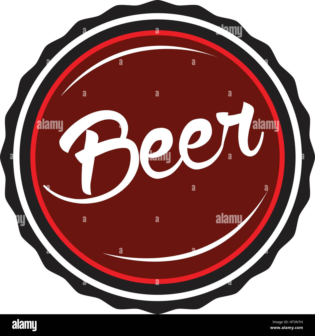 Isolated beer bottle cap Stock Vector