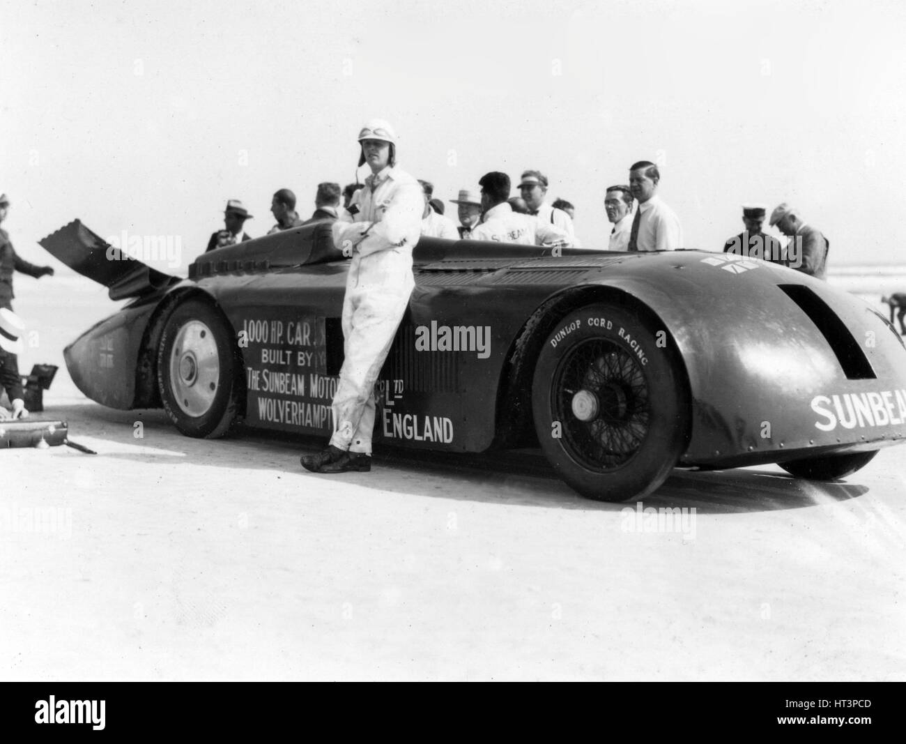 Sunbeam 1000hp World Land speed record attempt at Daytona 1927 Artist: Unknown. Stock Photo