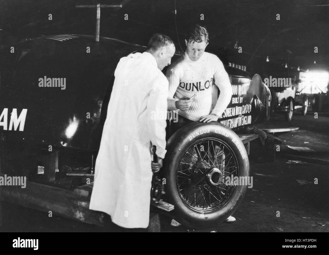 Sunbeam 1000hp World Land speed record attempt at Daytona 1927 Artist: Unknown. Stock Photo