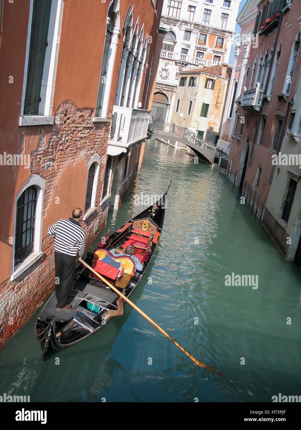 Traditional Gondolas On Narrow Canal Hi res Stock Photography And 