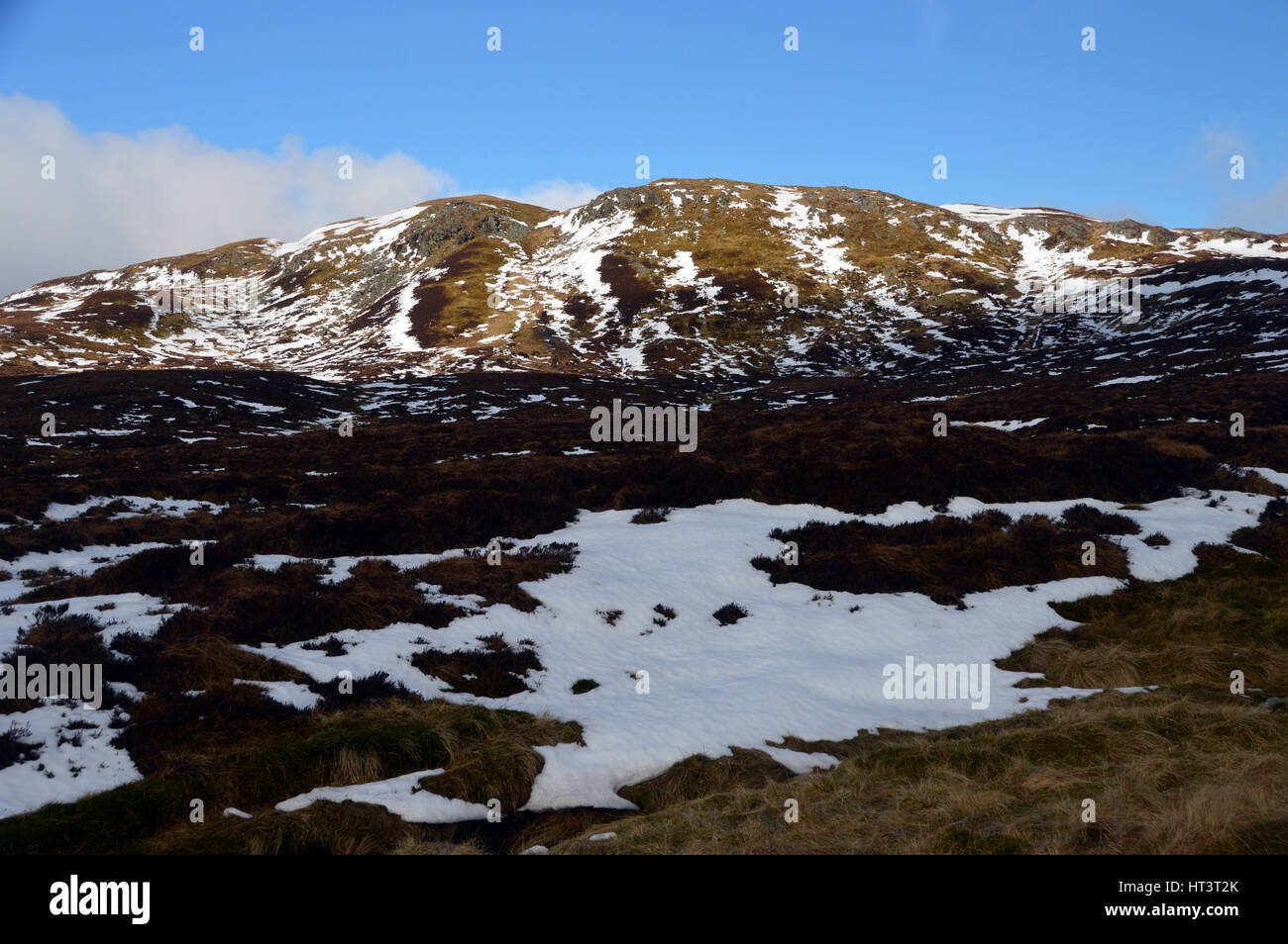 The Scottish Mountain Creag nan Eun Above Loch Lednock in Winter, Glen