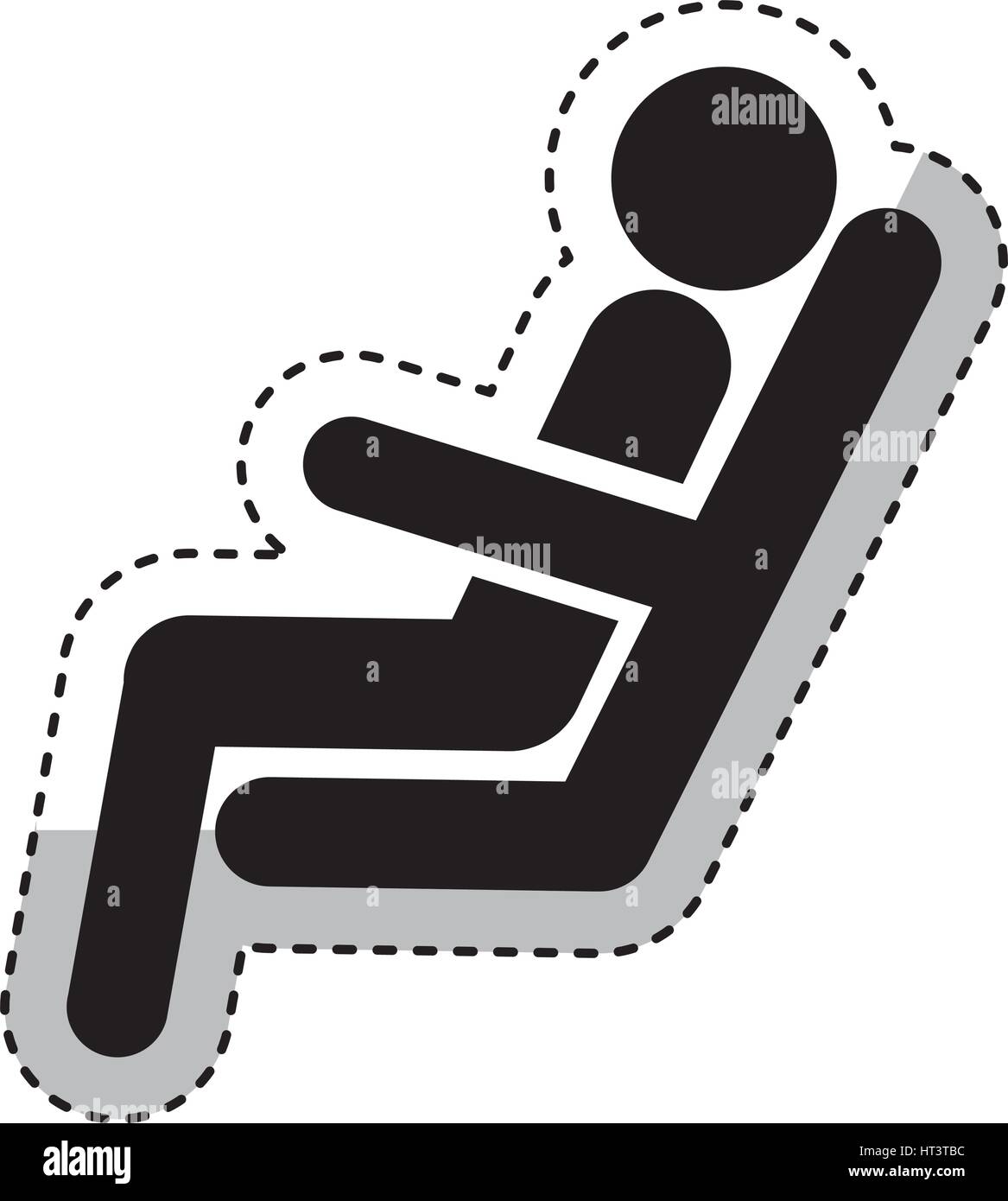 figure human sitting in train Stock Vector Image & Art - Alamy