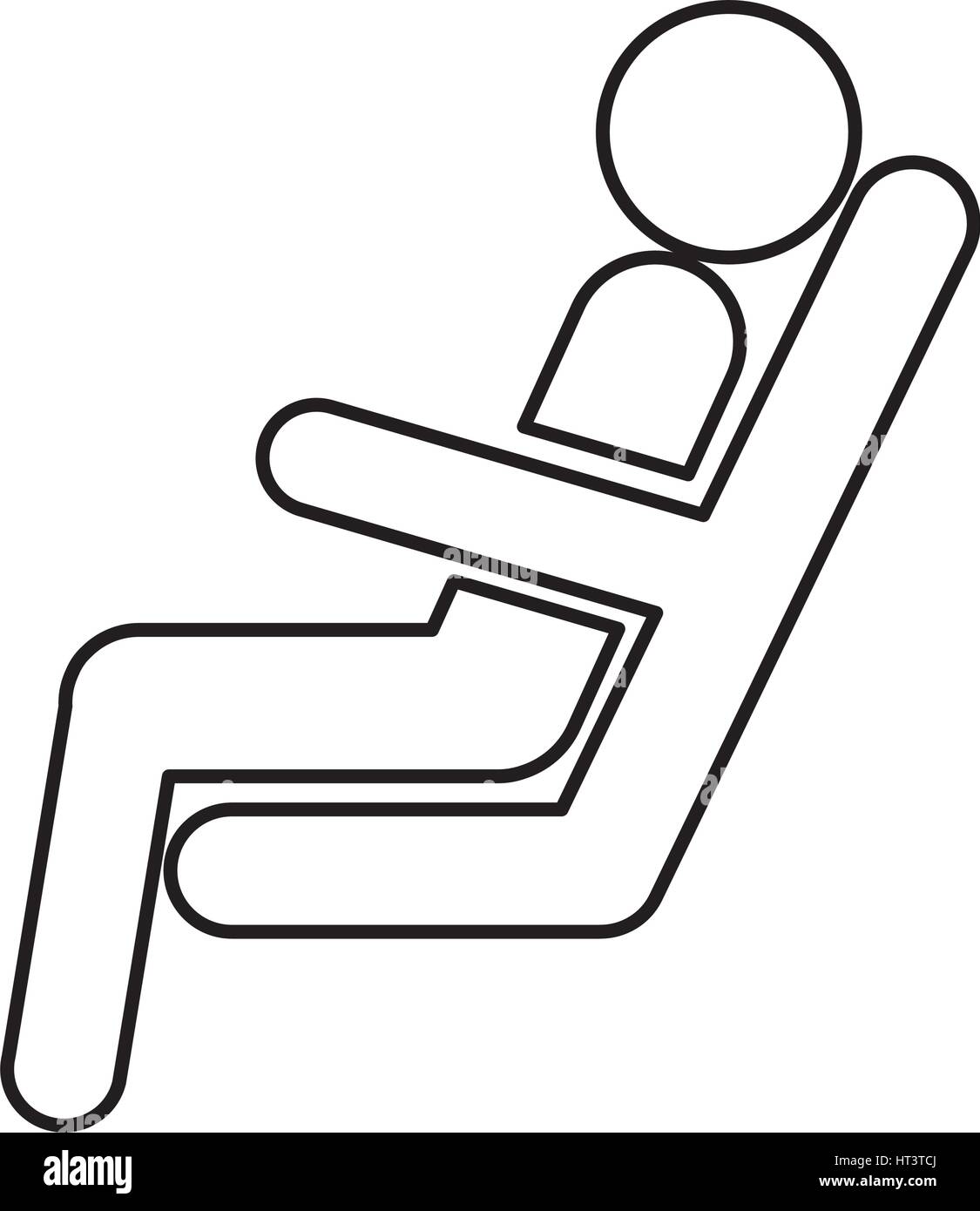 figure human sitting in train Stock Vector Image & Art - Alamy