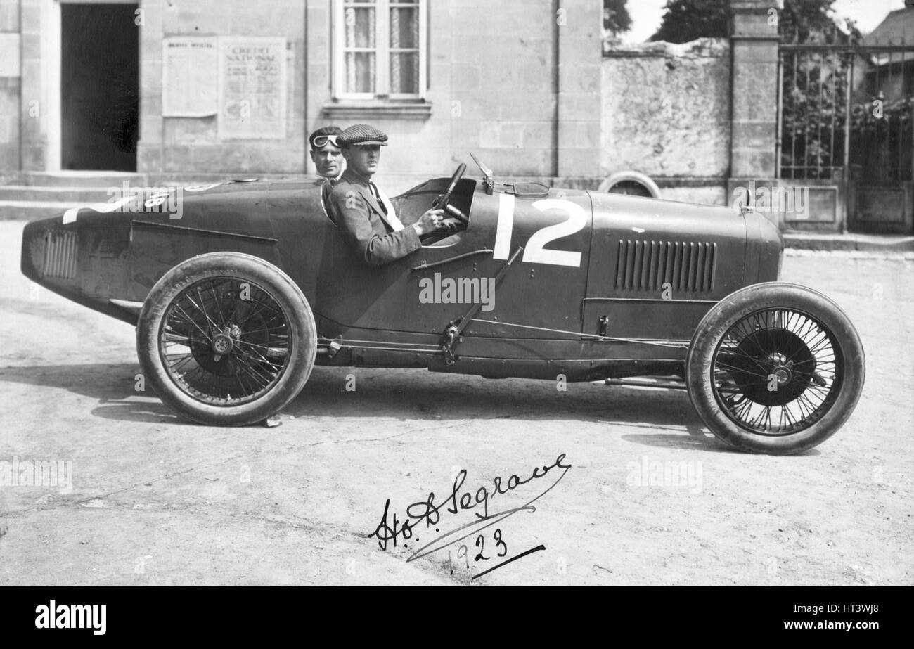 1923 French Grand Prix, Henry Segrave in Sunbeam Artist: Unknown. Stock Photo