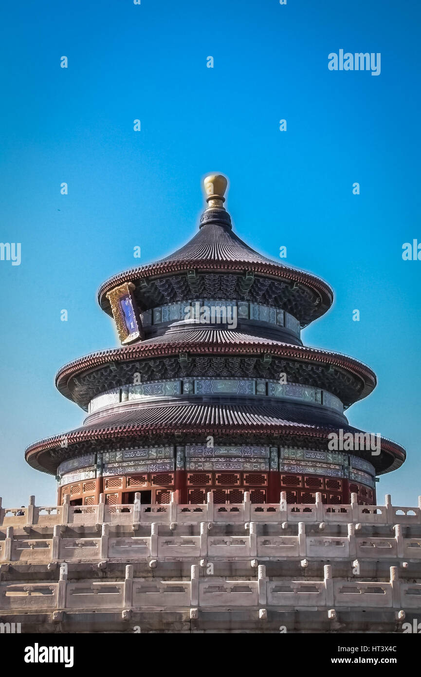 Qinian Hall in the Temple of Heaven - Beijing, China Stock Photo