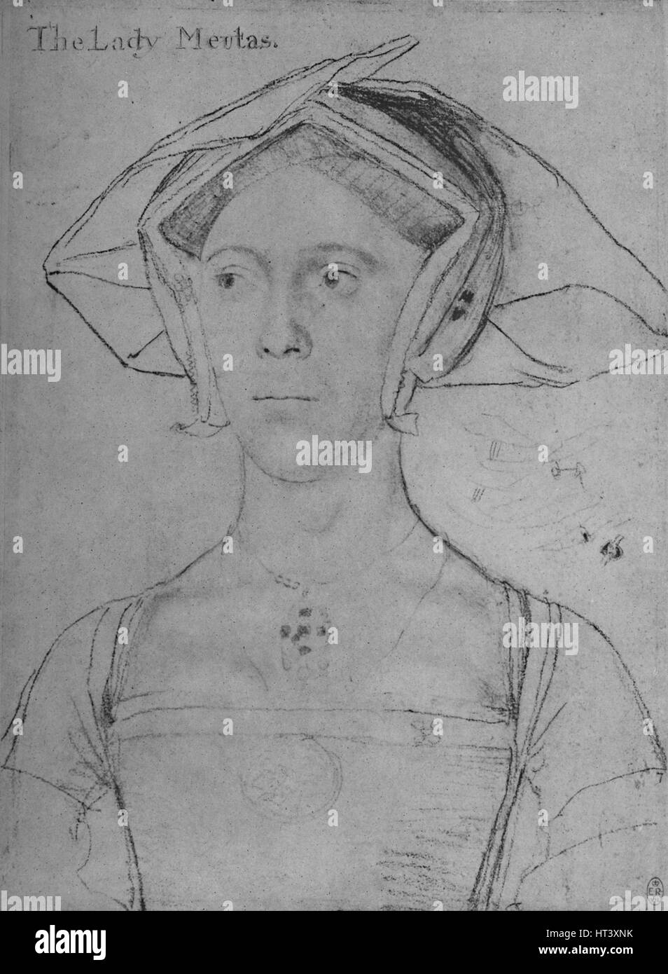 'Joan, Lady Meutas', c1536-1543 (1945). Artist: Hans Holbein the Younger. Stock Photo