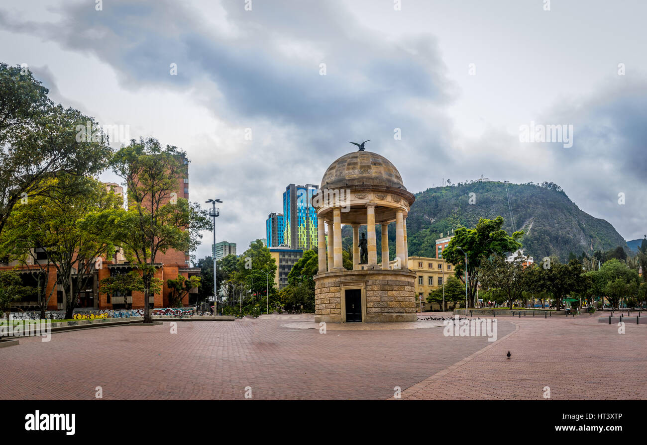 Los Periodistas Park and Monserrate - Bogota, Colombia Stock Photo