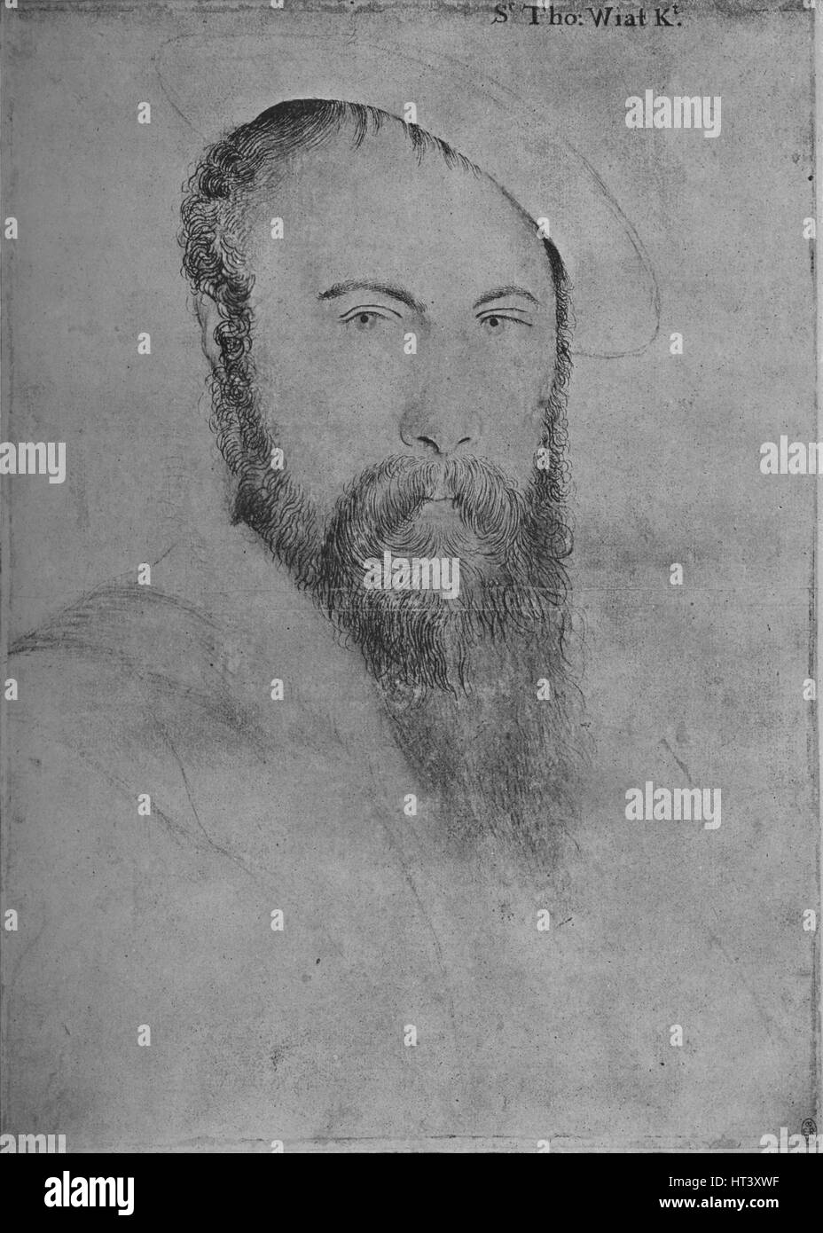 'Sir Thomas Wyatt (Copy)', c1535-1553 (1945). Artist: Hans Holbein the Younger. Stock Photo