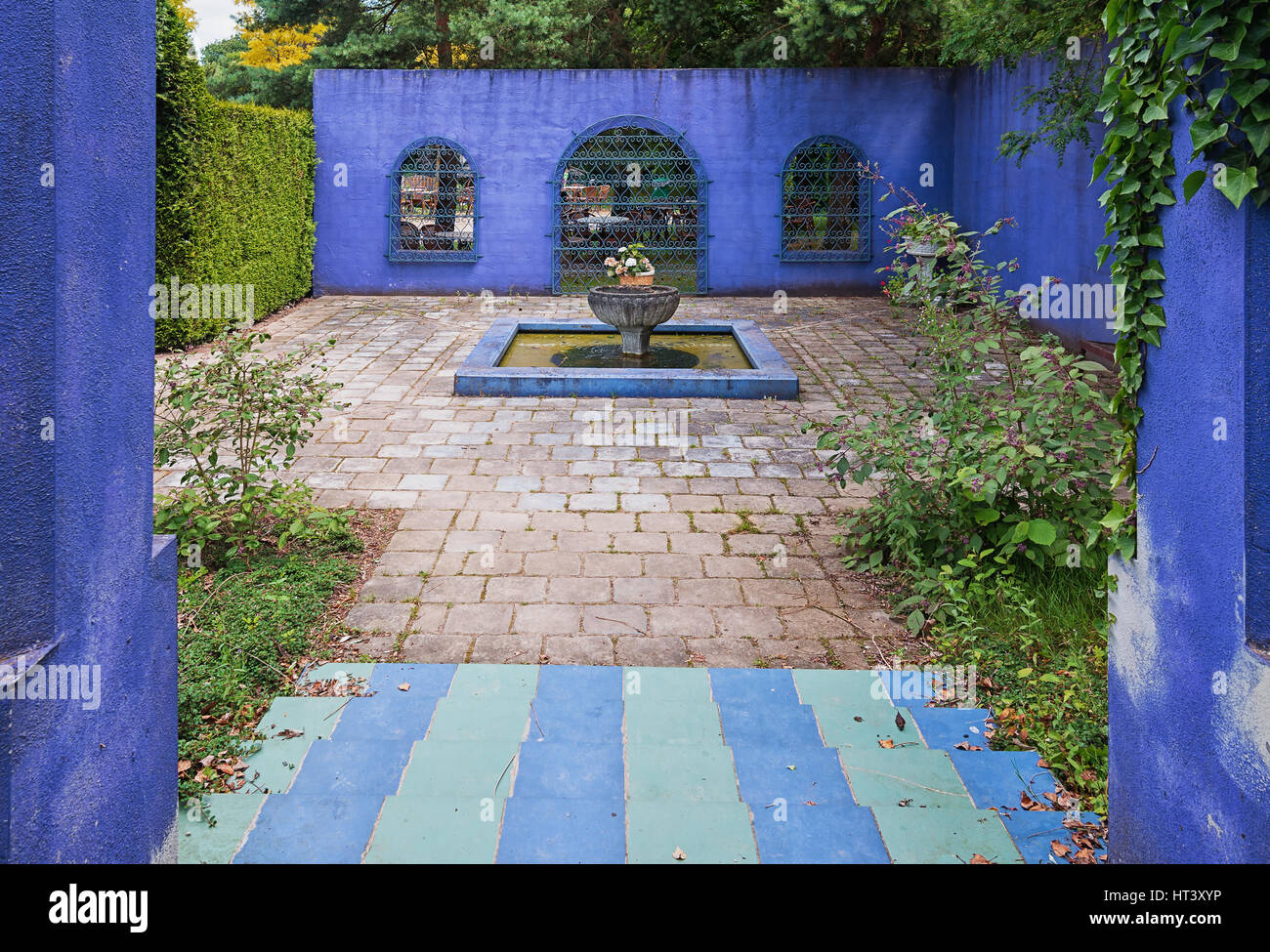 Moroccan garden copy in the park Mondo Verde, Netherlands Stock Photo