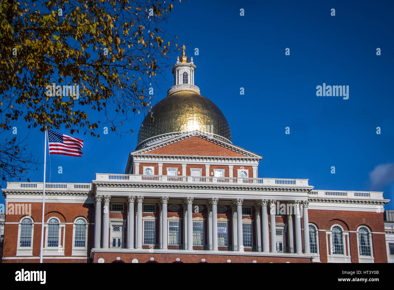 Massachusetts State House - Boston, Massachusetts, USA Stock Photo