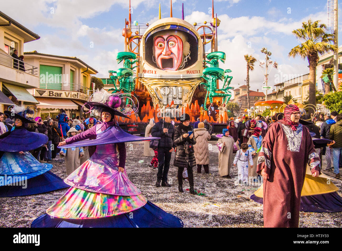 Viareggio Carnival In The Province Of Lucca Tuscany Region Italy 