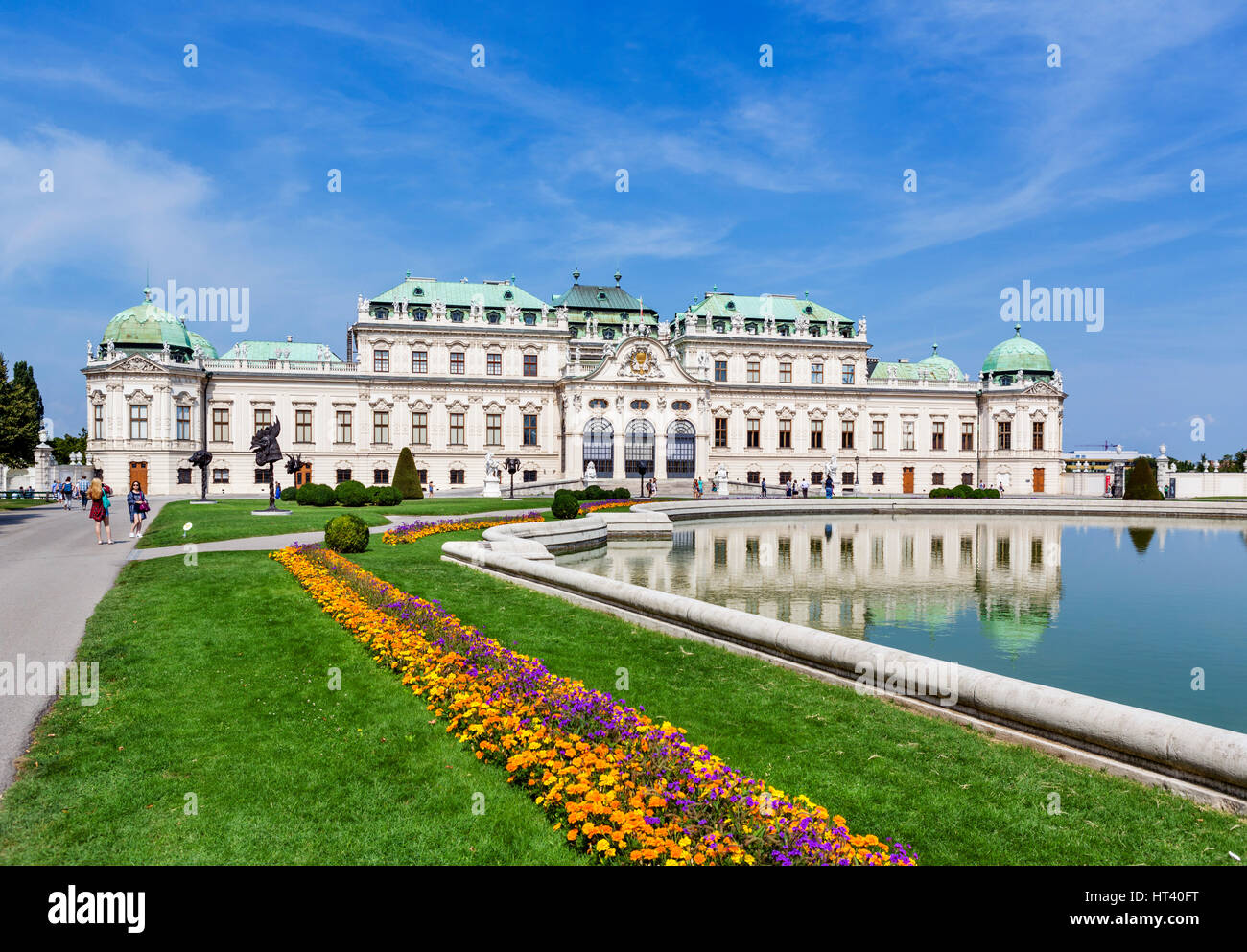 Vienna, Belvedere. The Oberes Belvedere (Upper Belvedere), summer palace of Prince Eugene of Savoy, Vienna, Austria Stock Photo