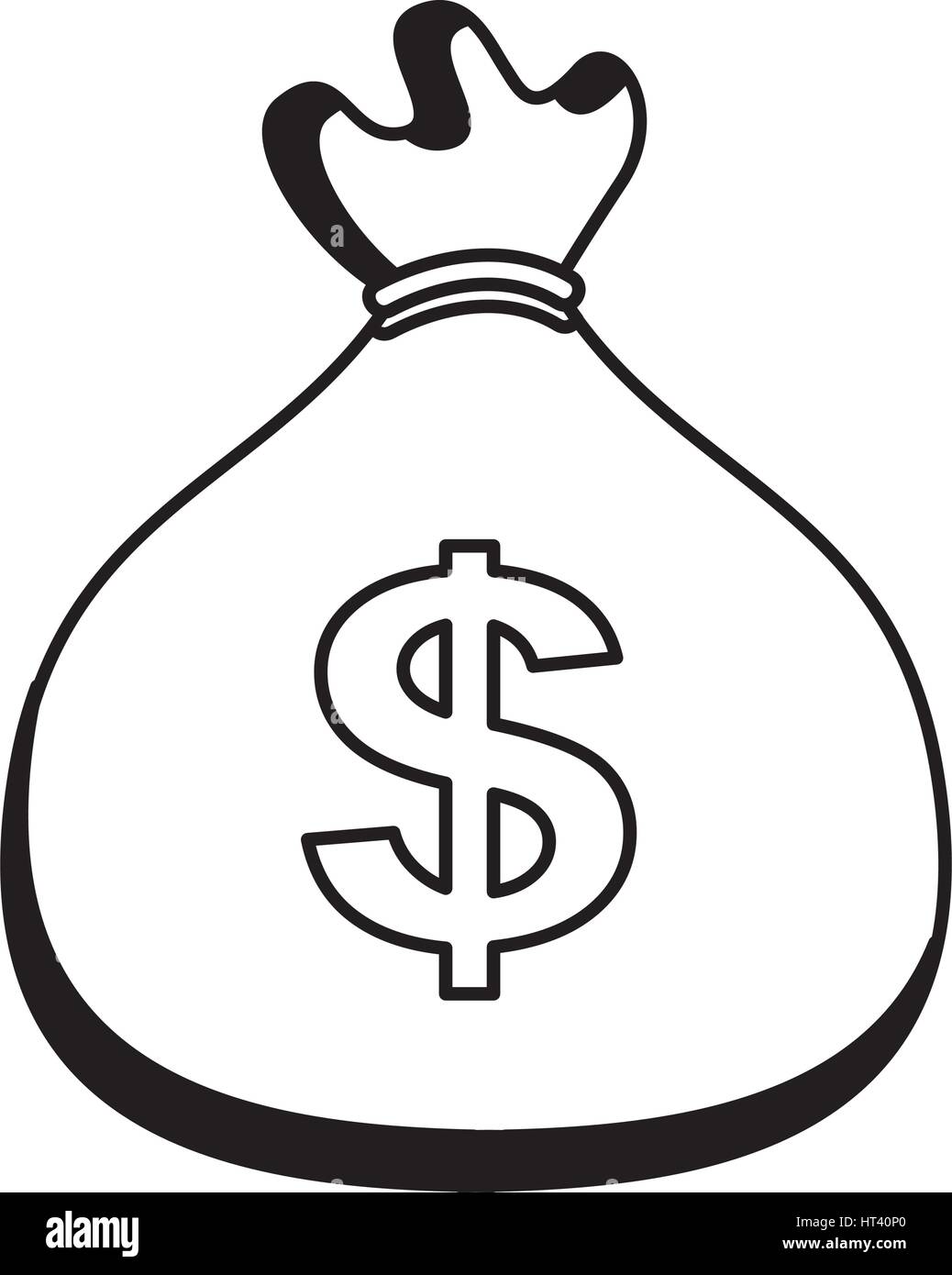 money bag isolated icon Stock Vector Image & Art - Alamy