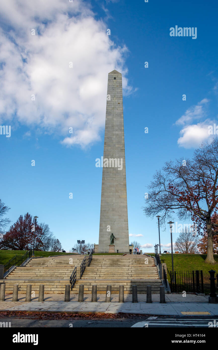 Bunker Hill Monument - Boston, Massachusetts, USA Stock Photo
