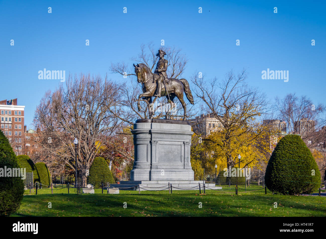 Washington Statue in Boston Public Garden Boston