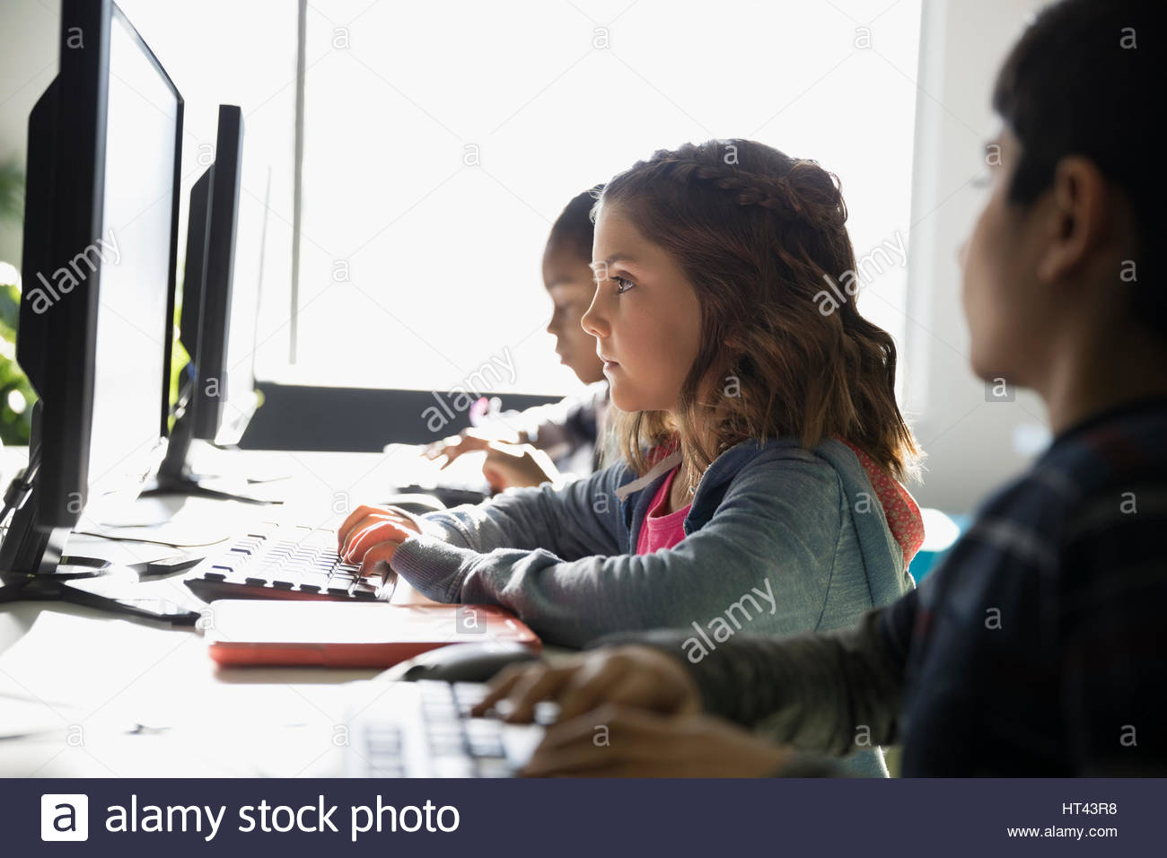 8 year-old girl - Stock Image - C035/1833 - Science Photo Library