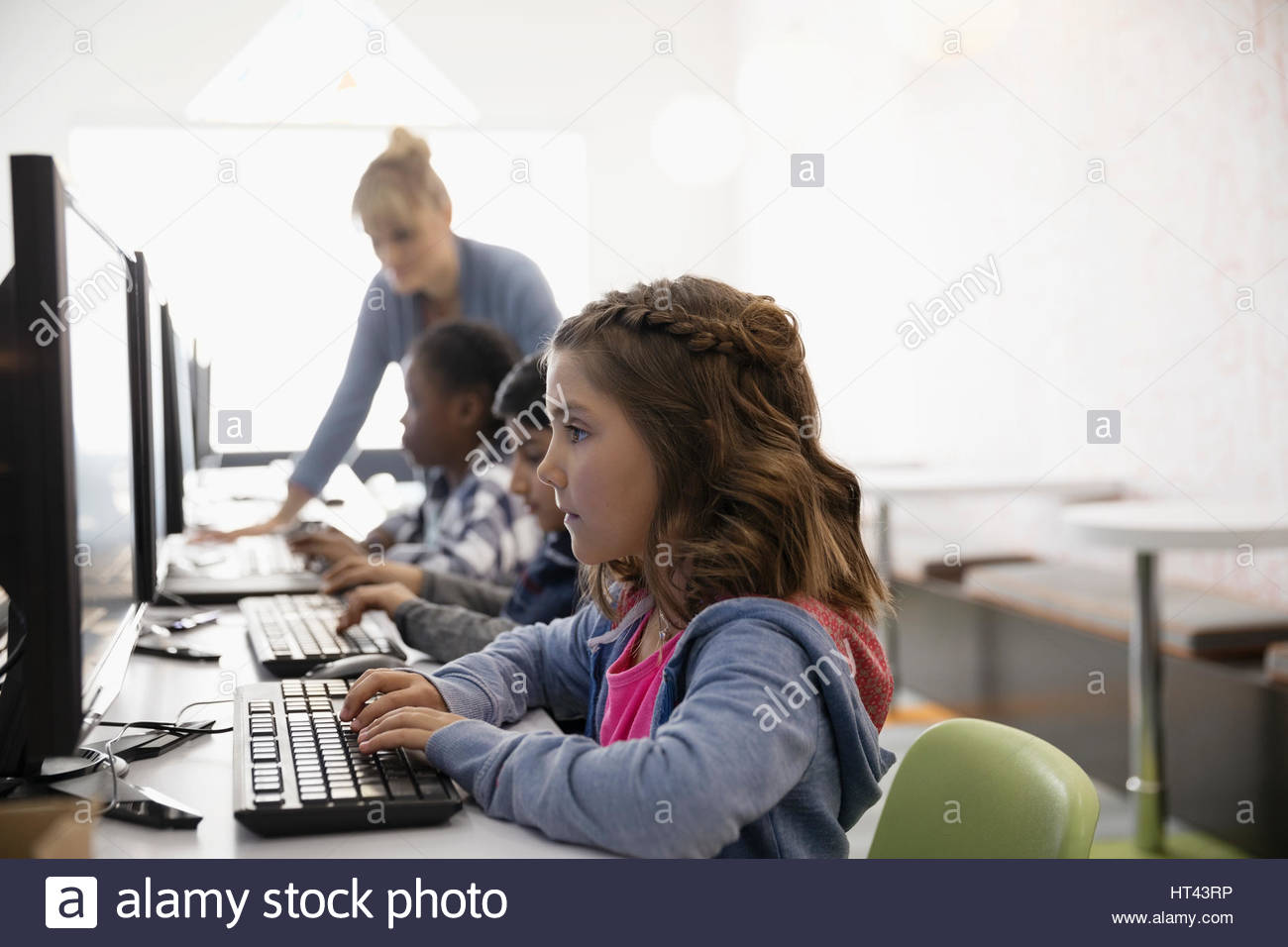 8 year-old girl - Stock Image - C035/1833 - Science Photo Library