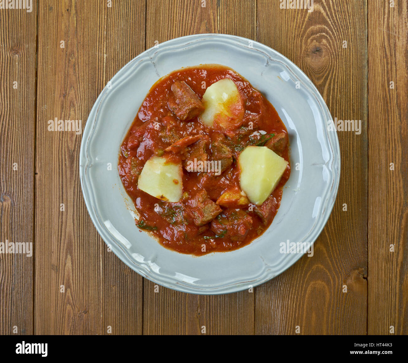 Bredie Cape Malay mutton stew South African lamb stew Stock Photo