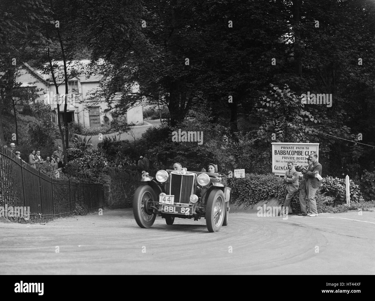 MG TA of RA MacDermid competing in the MCC Torquay Rally, Torbay, Devon ...