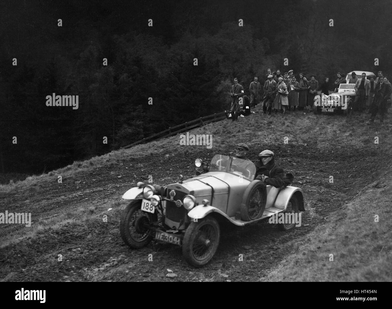 Frazer-Nash Super Sports of KM Roberts competing in the MCC Edinburgh Trial, 1938. Artist: Bill Brunell. Stock Photo