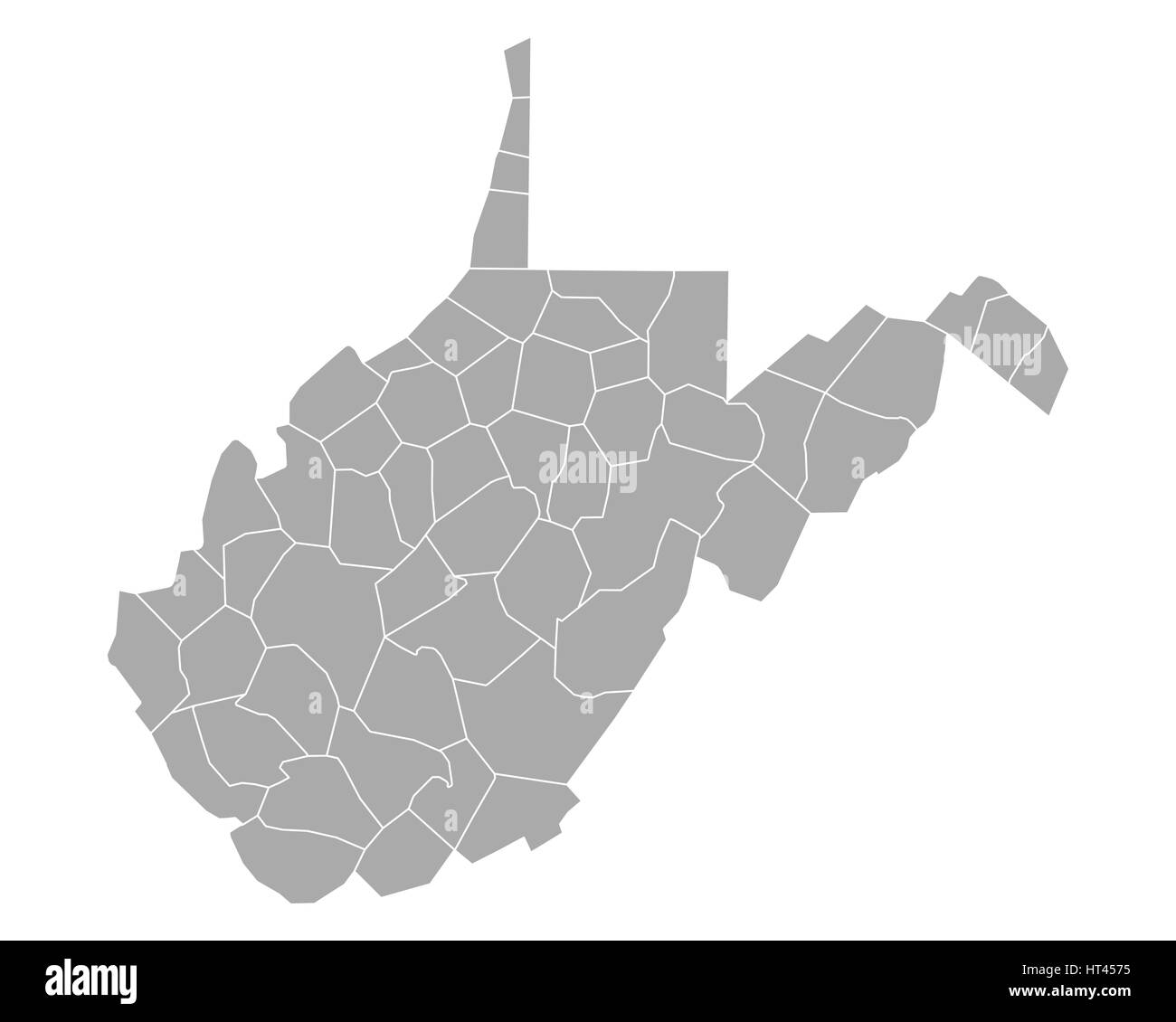Map of West Virginia Stock Photo Alamy