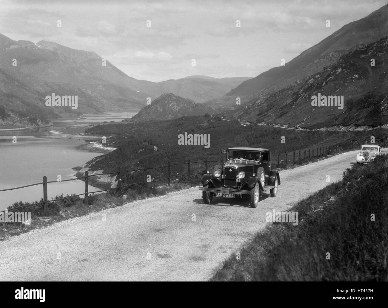 Rover saloon of I Ramsay competing in the RSAC Scottish Rally, 1936 ...