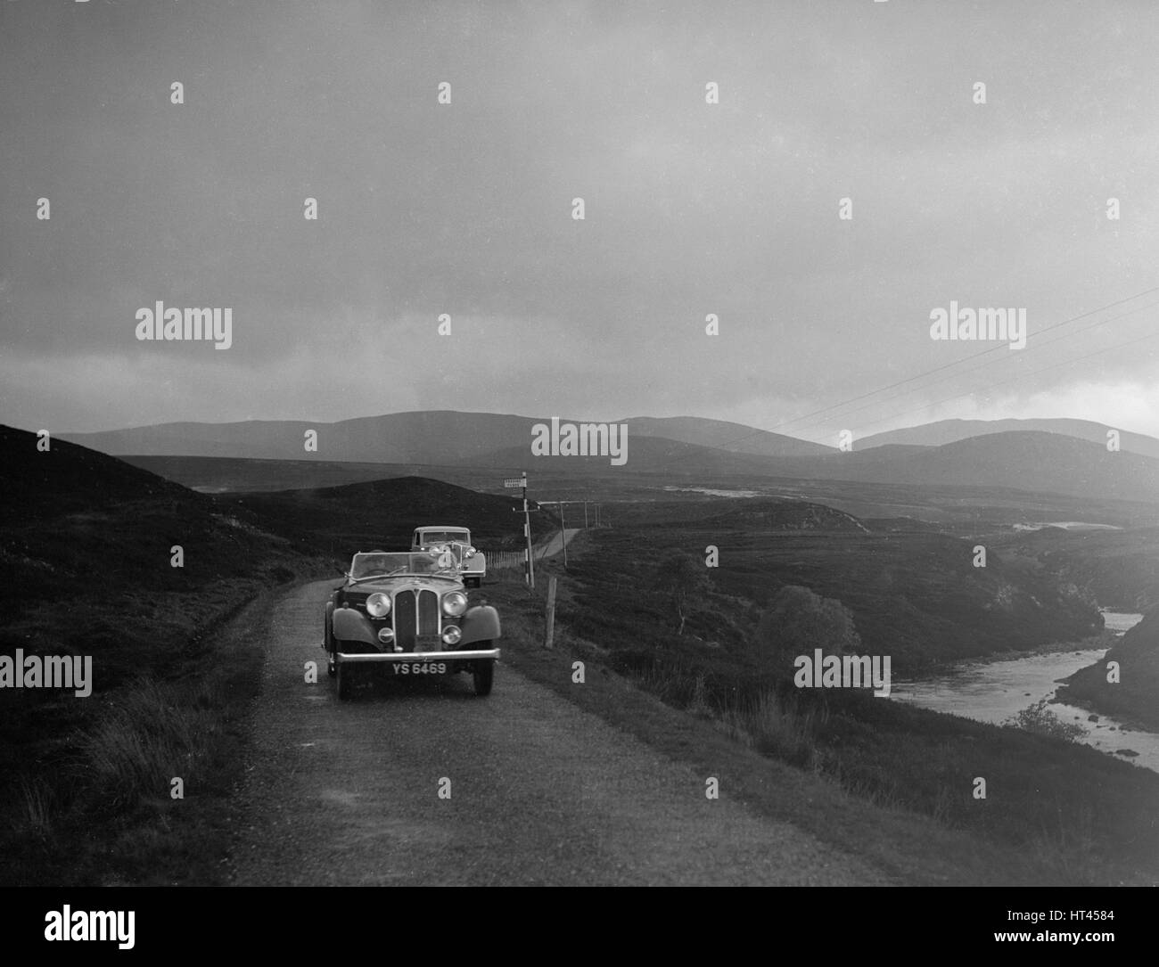 Scottish All Rover Rally Rover open tourer of HE Gibbon competing in the RSAC Scottish Rally ...
