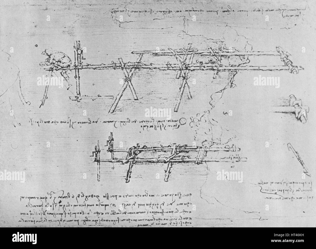 Da vinci drawings bridge hires stock photography and images Alamy