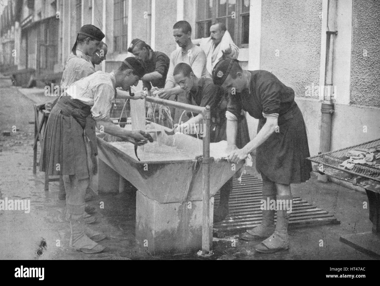 'The morning toilet on the Continent', 1914. Artist: Unknown. Stock Photo