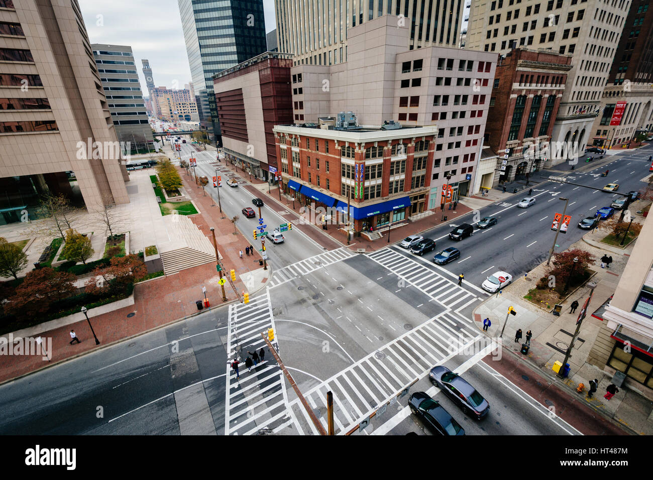 Street view baltimore downtown hi-res stock photography and images - Alamy