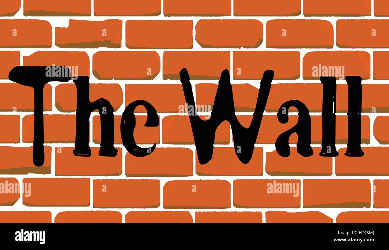Graffiti on a worn red brick brick wall Stock Vector Image & Art Alamy