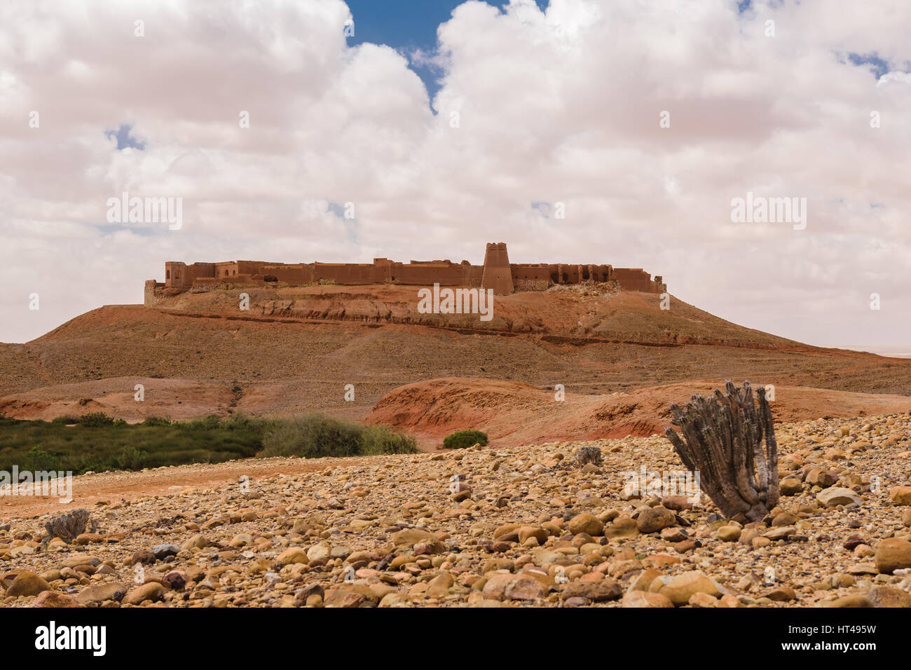 Ksar Tafnidilt near Wadi Draa, Tan- Tan, Morocco Stock Photo