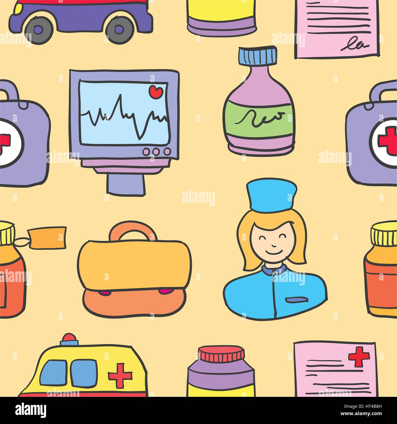 Collection of medical cartoon style Stock Vector Image & Art Alamy