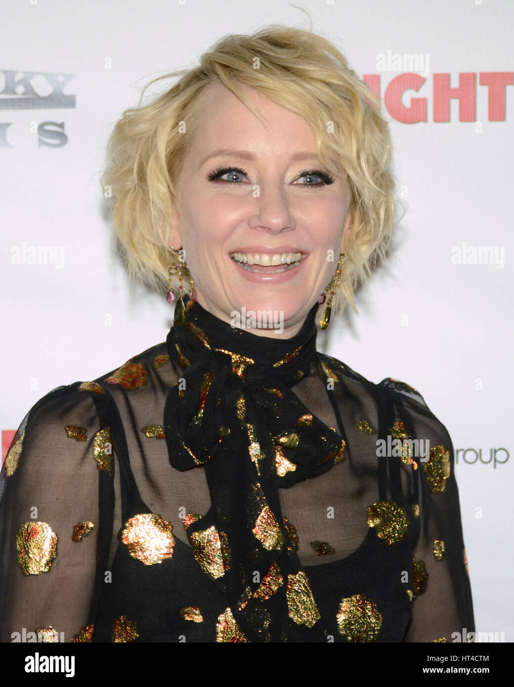 Anne Heche attends the premiere of Dark Sky Films' 'Catfight' at Cinefamily on March 2, 2017 in Los Angeles, California. Stock Photo