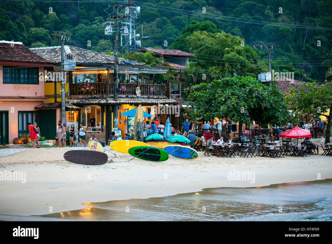 Villa do Abraao beach. Ilha Grande, Brazil. Stock Photo