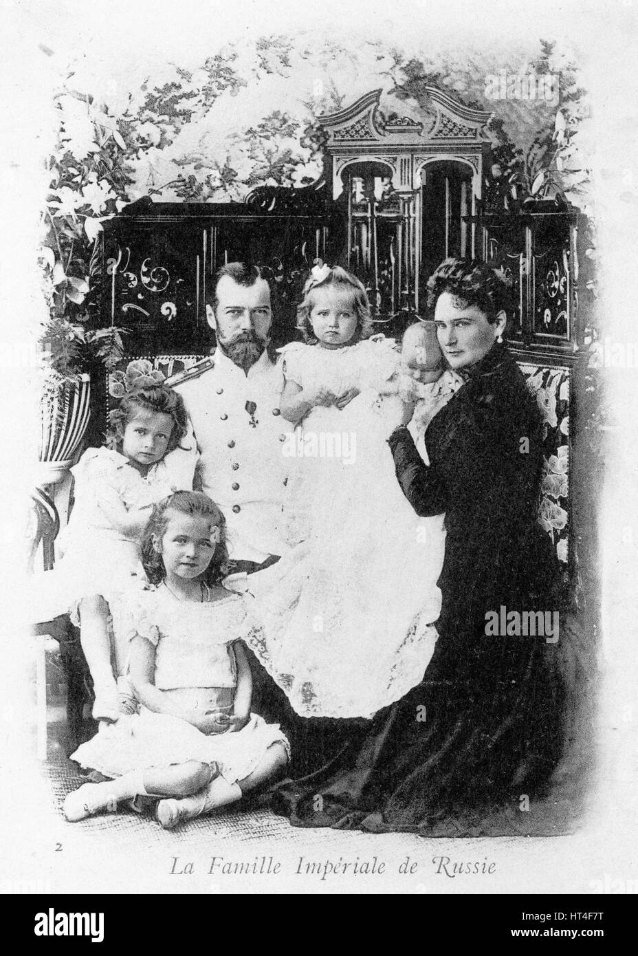 Portrait of  Imperial Family of Russia 1901 Stock Photo