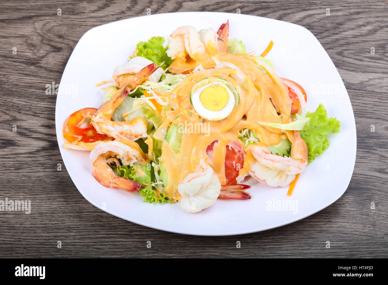 Shrimp cocktail with 1000 islands sauce and lime Stock Photo Alamy